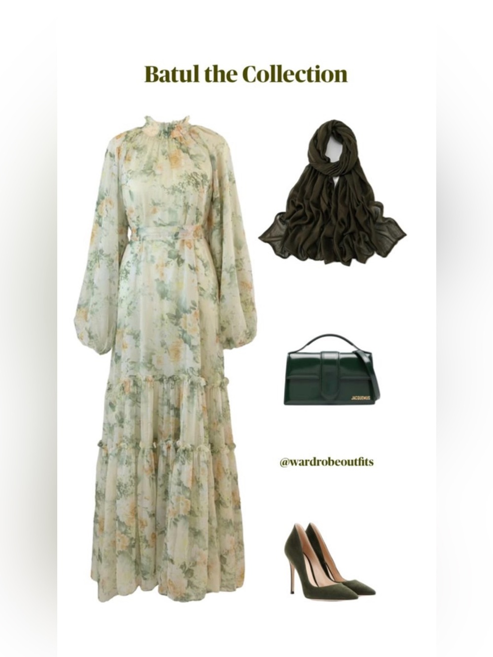Batul The Collection Floral Maxi Dress Long Sleeve Tiered Boho Cottagecore XS - Picture 2 of 16